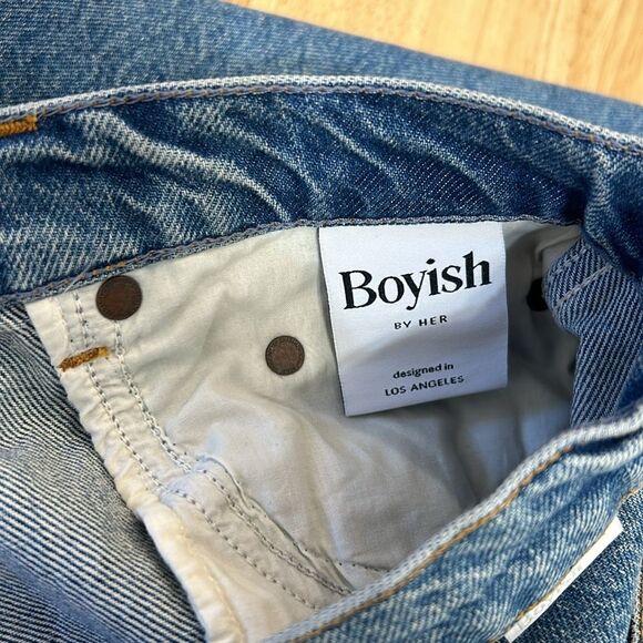 Boyish The Timmy High Rise Straight Leg Yolk Back Jeans Size 28 NWT - Picture 8 of 9